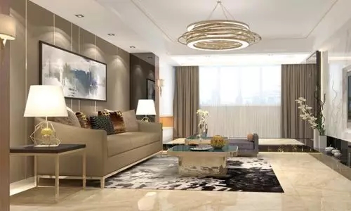 欧博ABG地砖客厅效果图