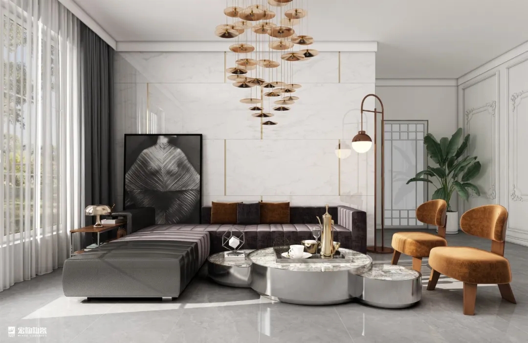 欧博ABG通体瓷砖|TPGM26022爱玛灰效果图