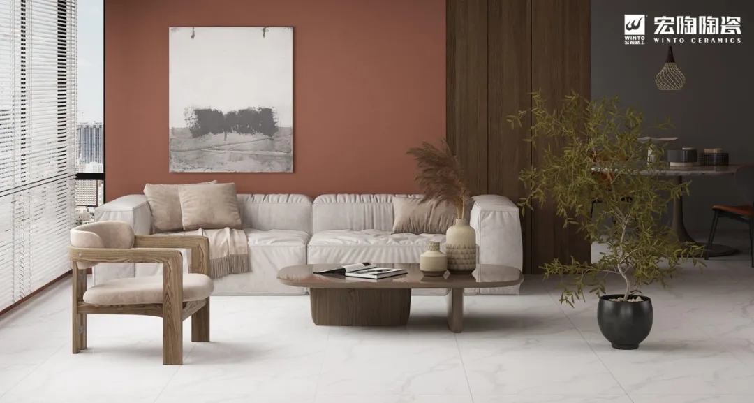 欧博ABG和璧岩通体大理石瓷砖效果图三