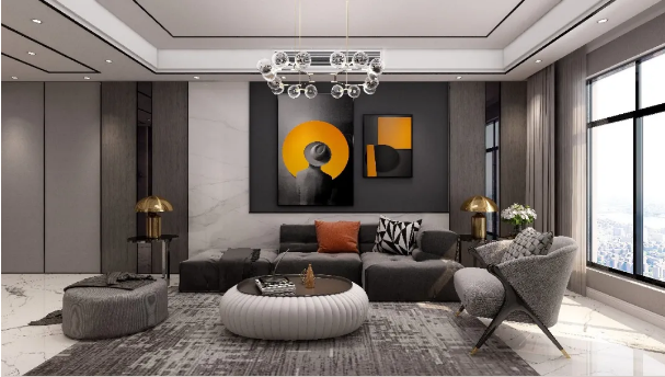 欧博ABG地砖客厅装修效果图