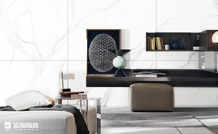 欧博ABG恣意连纹白瓷砖地砖装修效果图