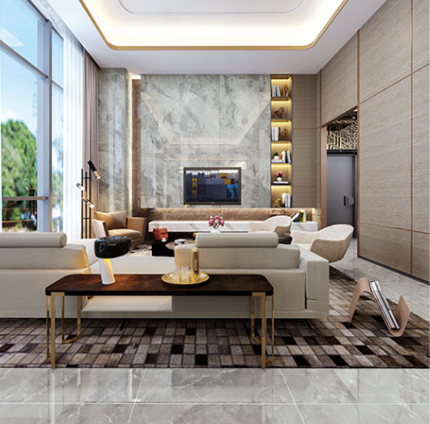 欧博ABG陶瓷大板客厅装修效果图