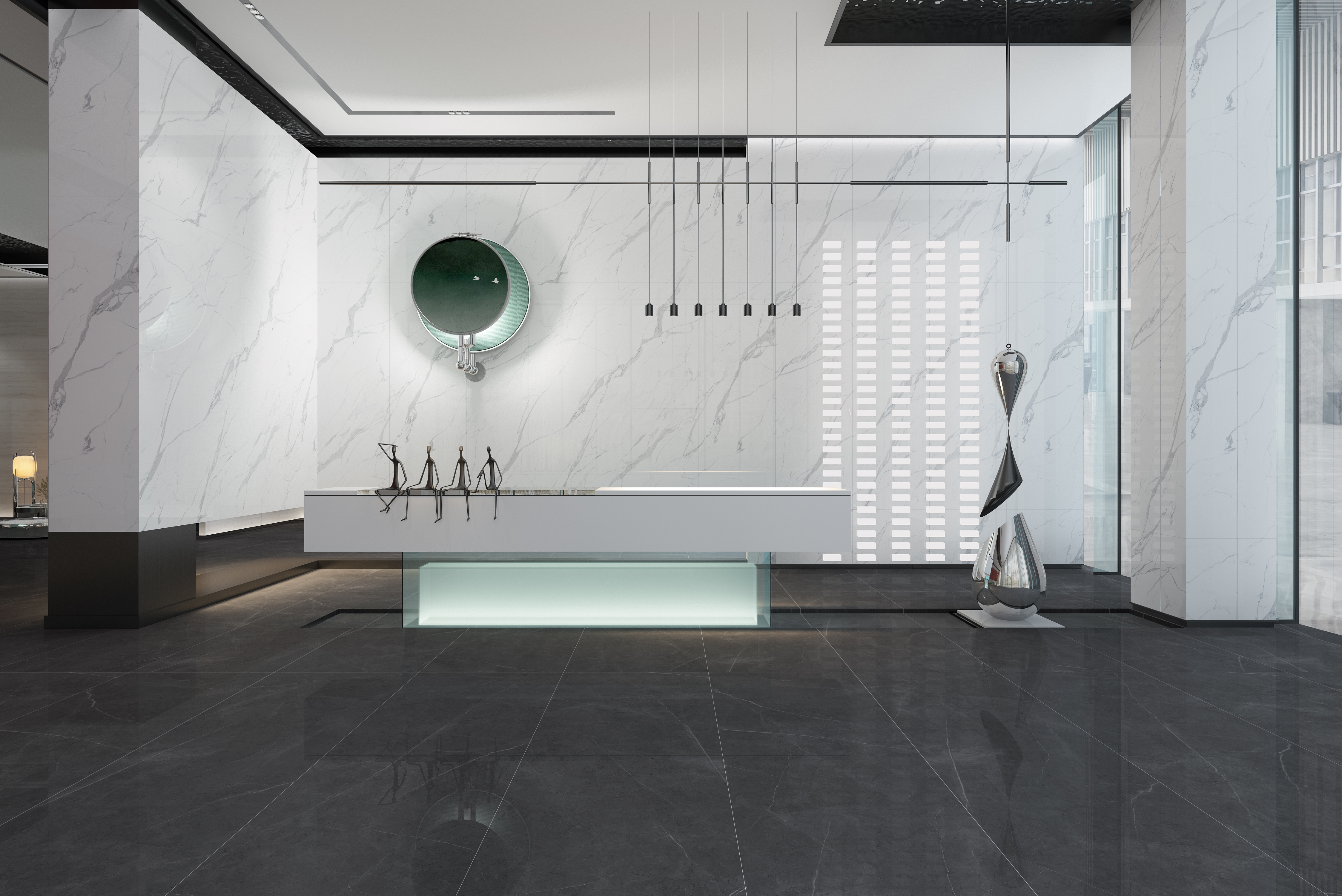 欧博ABG陶瓷岩板地砖装修效果图