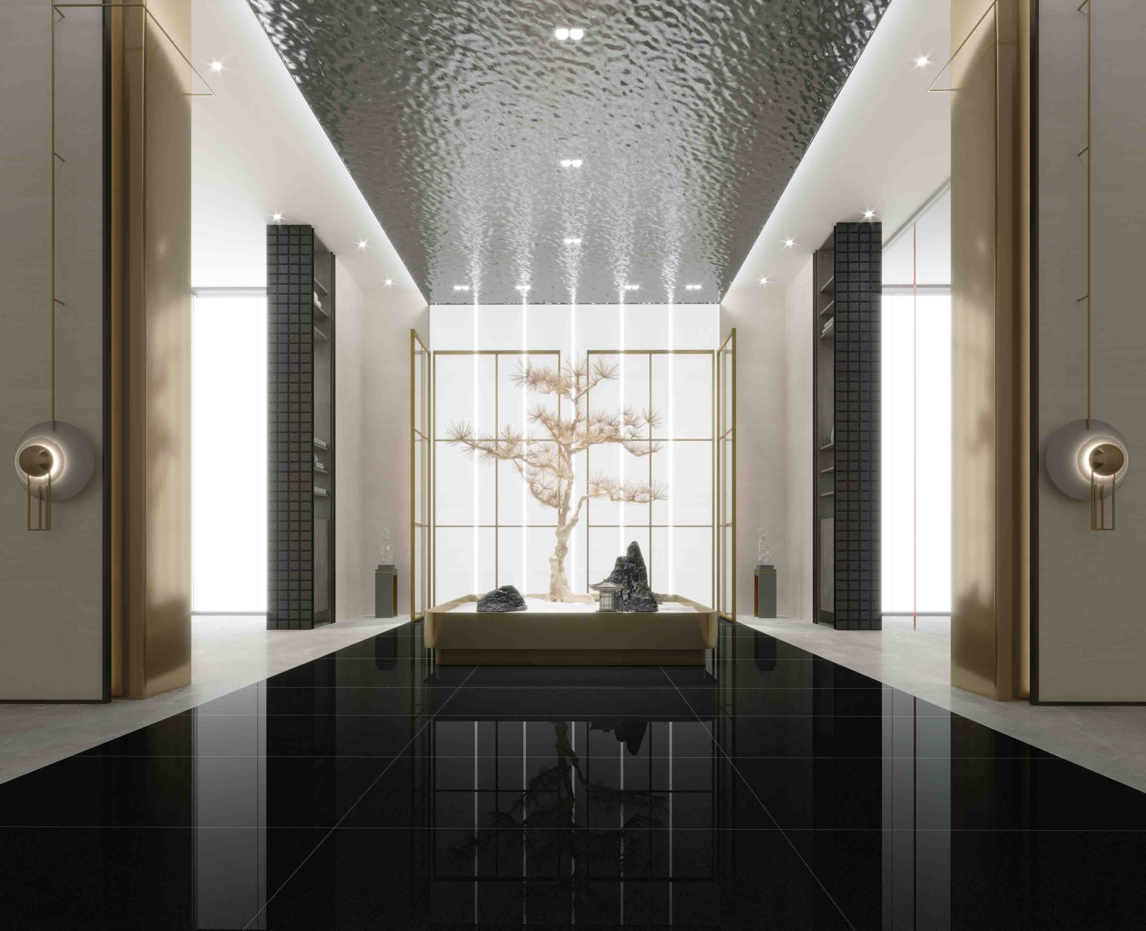 欧博ABG陶瓷岩板地砖装修效果图