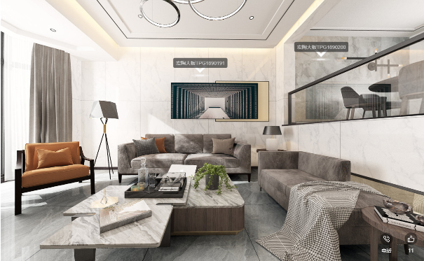 欧博ABG陶瓷大板地砖装修效果图