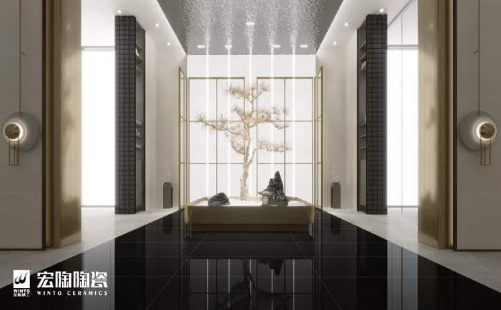 欧博ABG陶瓷品牌陶瓷大板装修效果图