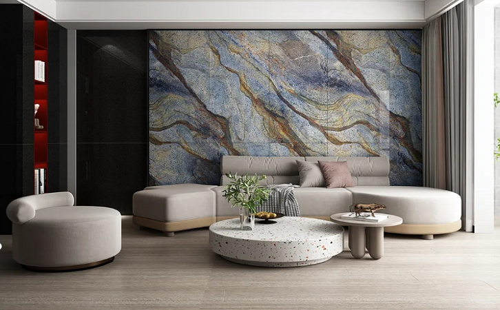 &emsp;2021最盛行的客厅瓷砖配景墙效果图
