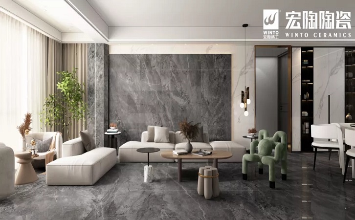 欧博ABG岩板配景墙效果图