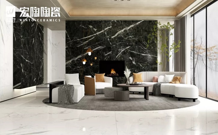 欧博ABG岩板配景墙效果图