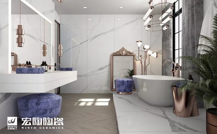 欧博ABG福尔斯白岩板效果图