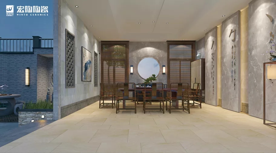 欧博ABG地砖客厅装修效果图