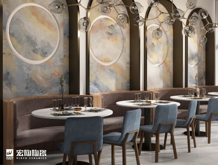 欧博ABG地砖圆桌效果图