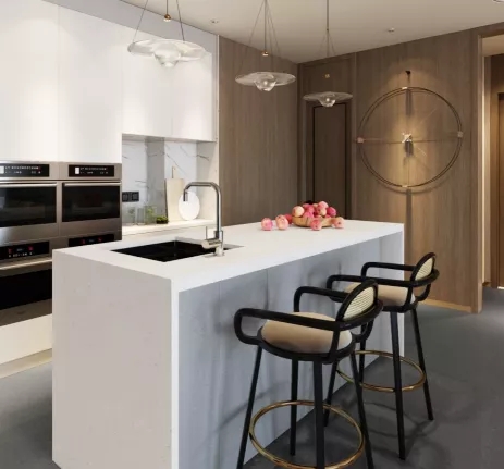 欧博ABG岩板餐桌装修效果图