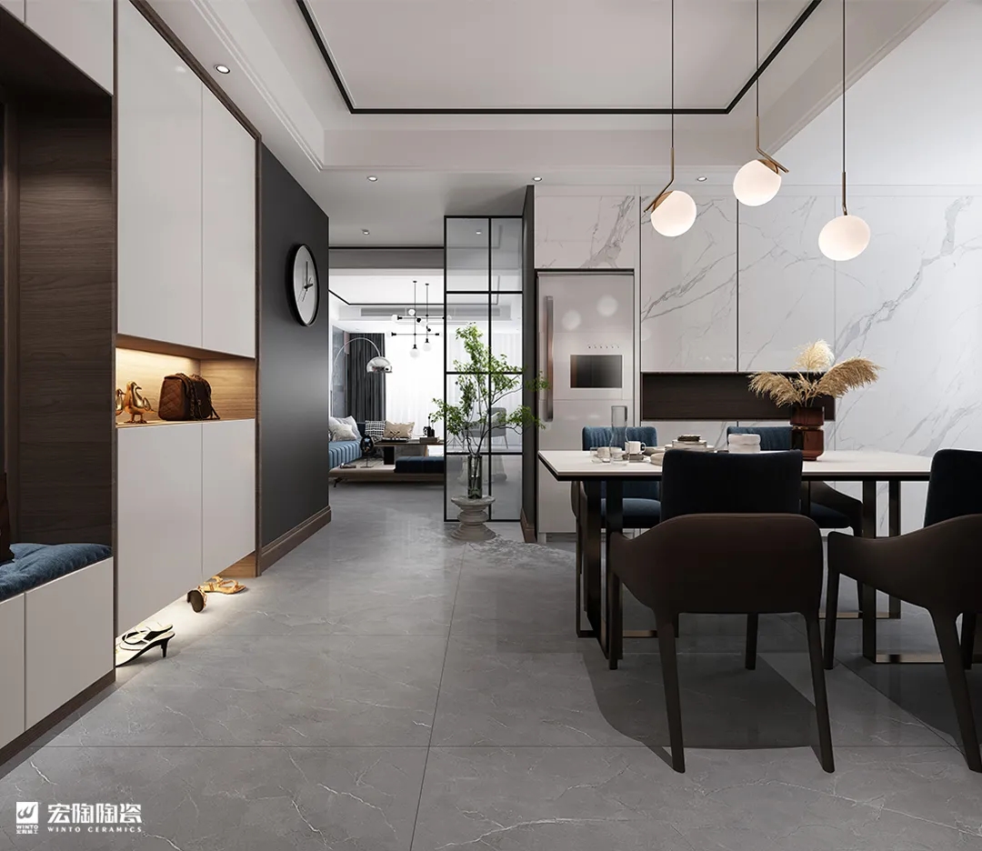 欧博ABGTPEBM157003银河灰750×1500mm瓷砖地砖装修效果图