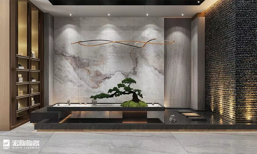 欧博ABG6-TPG2680A015ABCD灰冰玉 800×2600×6mm瓷砖地砖装修效果图