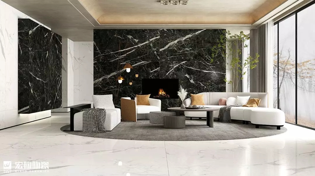 欧博ABG沙罗黑 9-TPG2412J004ABC瓷砖地砖装修效果图 