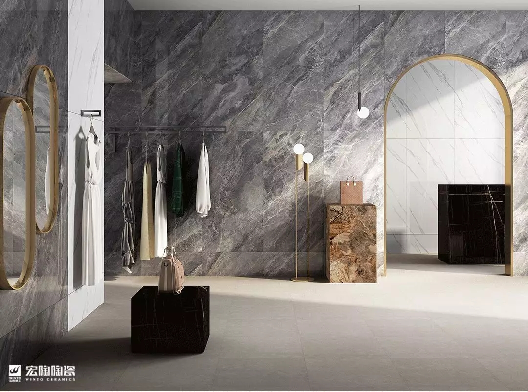 欧博ABG璇玑灰TPEBM157005瓷砖地砖装修效果图