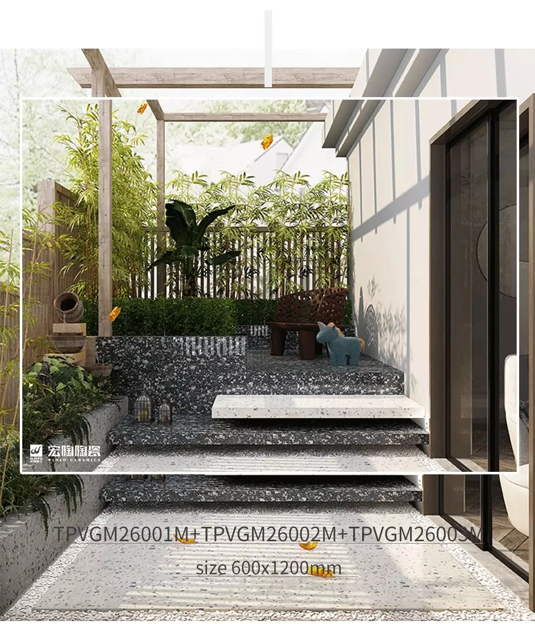 欧博ABG地砖阳台装修效果图