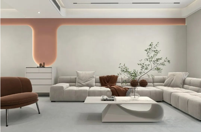 欧博ABG客厅质感砖效果图