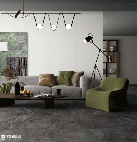 欧博ABG陶瓷质感砖扶光白效果图