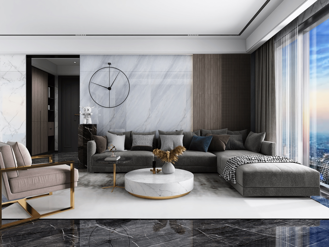 欧博ABG地砖上墙装修效果图