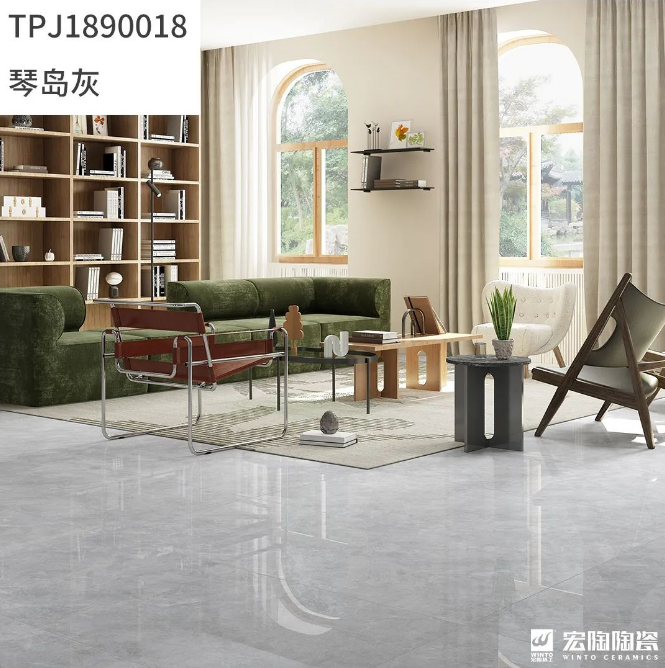 欧博ABG地砖TPJ1890018琴岛灰效果图