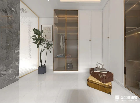 欧博ABG地砖TPJ157014层影灰足影灰衣帽间效果图