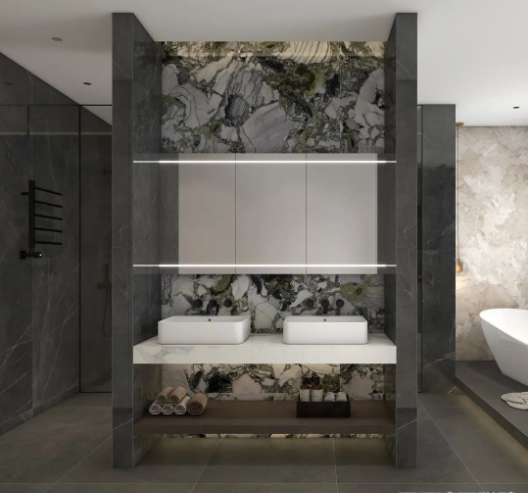 欧博ABG质感砖卫生间效果图