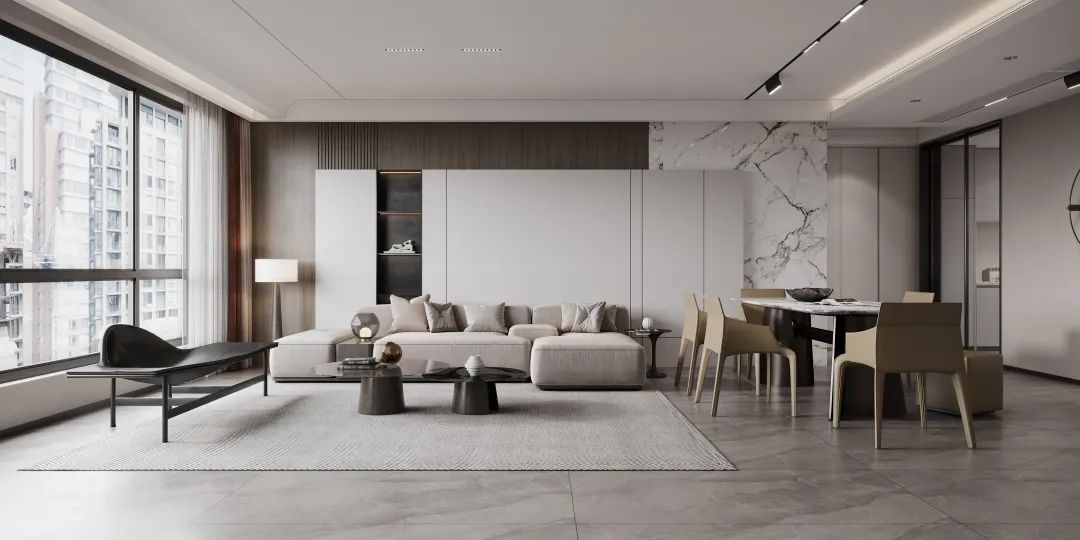 欧博ABG质感砖客厅装修效果图