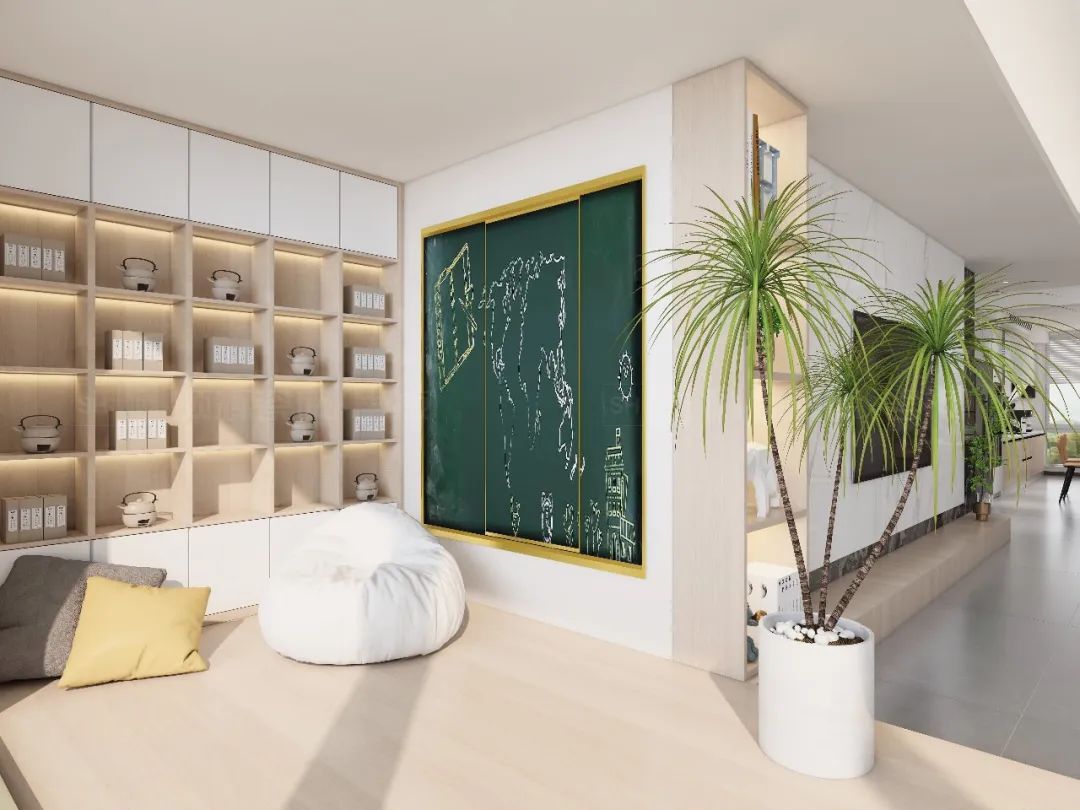 欧博ABG陶瓷米黄色客厅+儿童区效果图