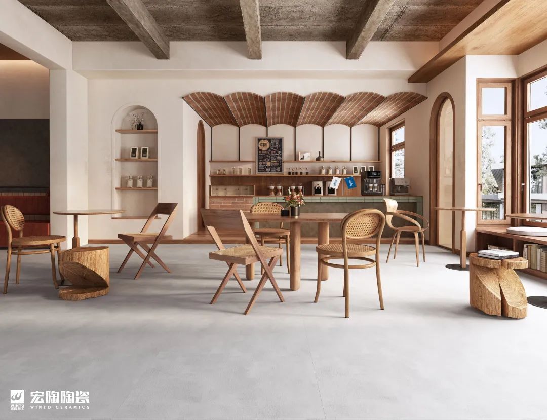 欧博ABG750x1500mm天缥灰TG157208质感砖效果图