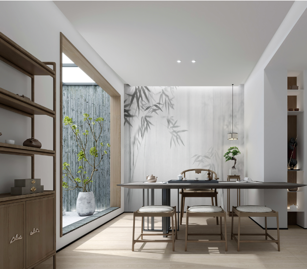 欧博ABG质感砖茶楼装修效果图